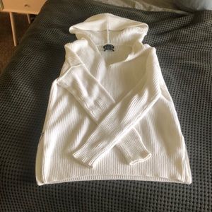 100% cotton white sweater